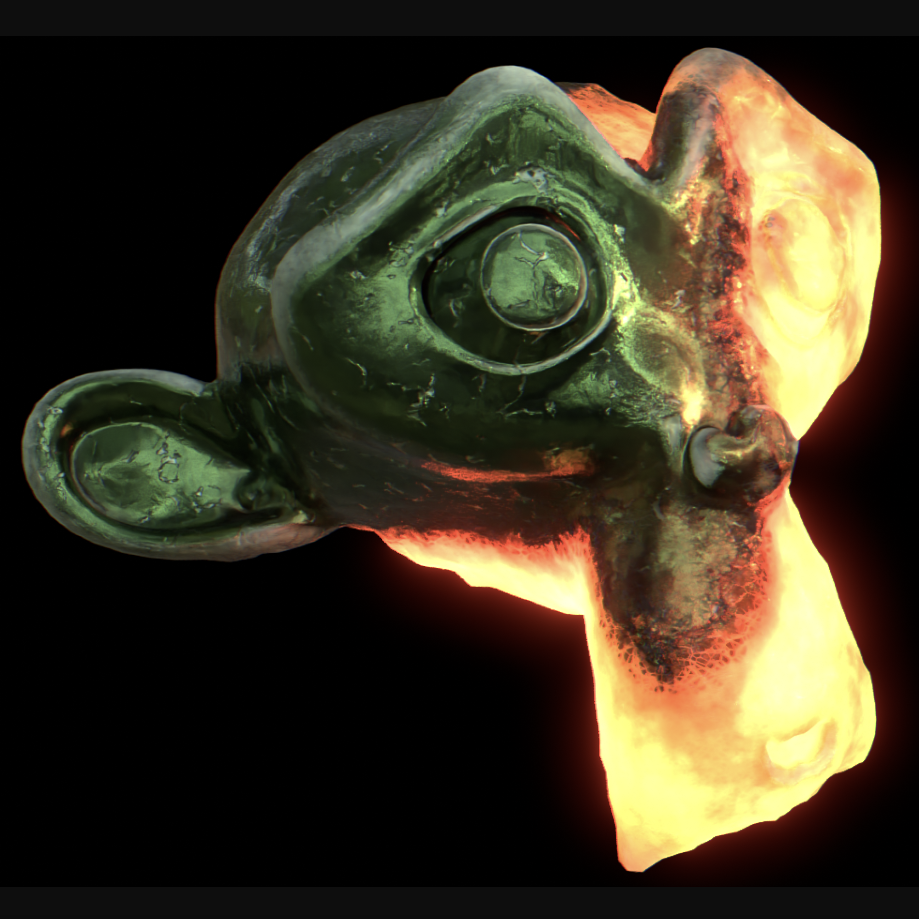 Molten metal shader render